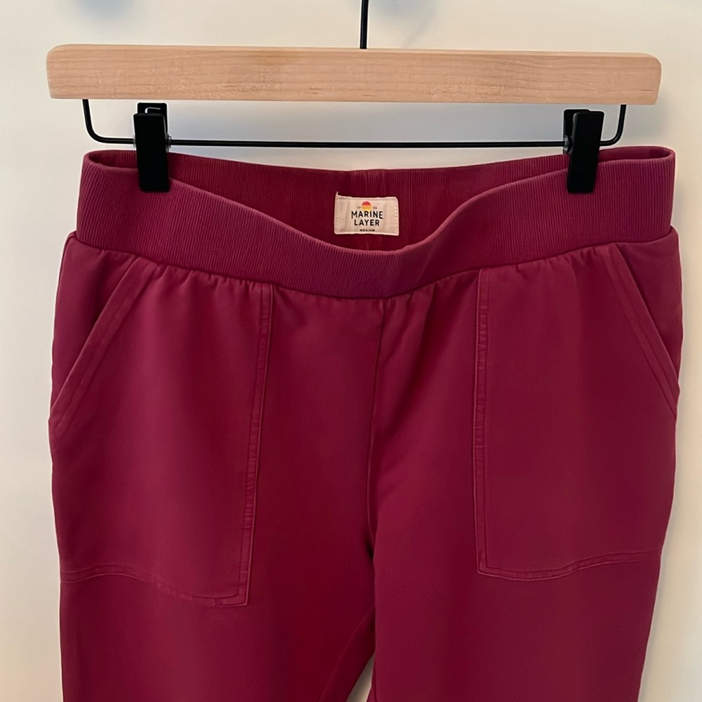 Marine Layer Joggers size medium color red